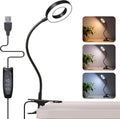 Foneso Desk Lamp Clip On Light - 48 LED, 3 Color Modes, 10 Levels
