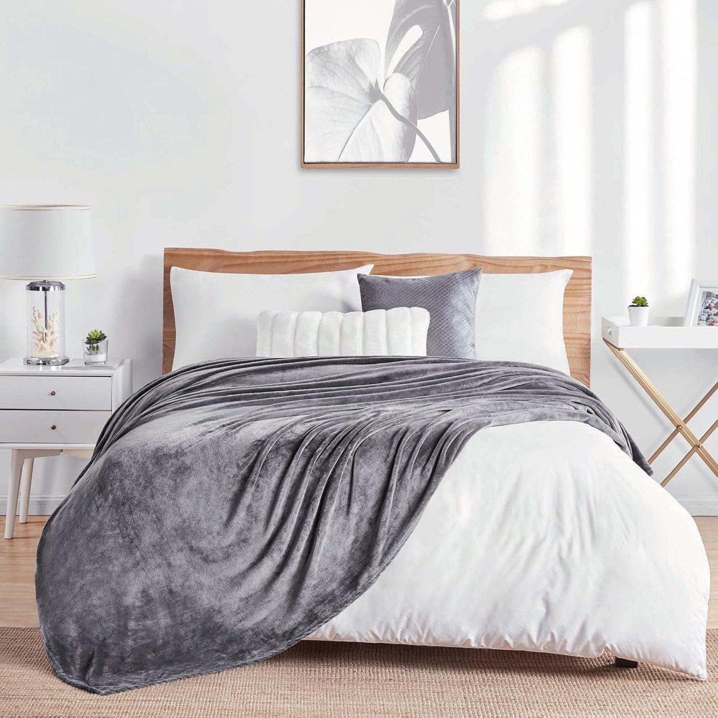 Walensee Fleece Blanket Plush Throw for Cozy All Seasons