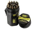 Cobalt Stepped Point Drill Bit Set 29pc - Gold Oxide Finish