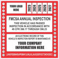 Personalized FMCSA Truck Decals/Stickers - DOT Compliance Labels 4in