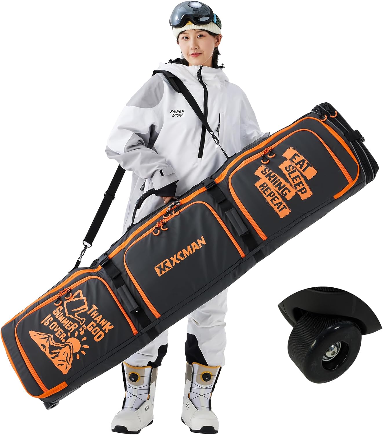 XCMAN Roller Snowboard Bag - Travel with Ease!