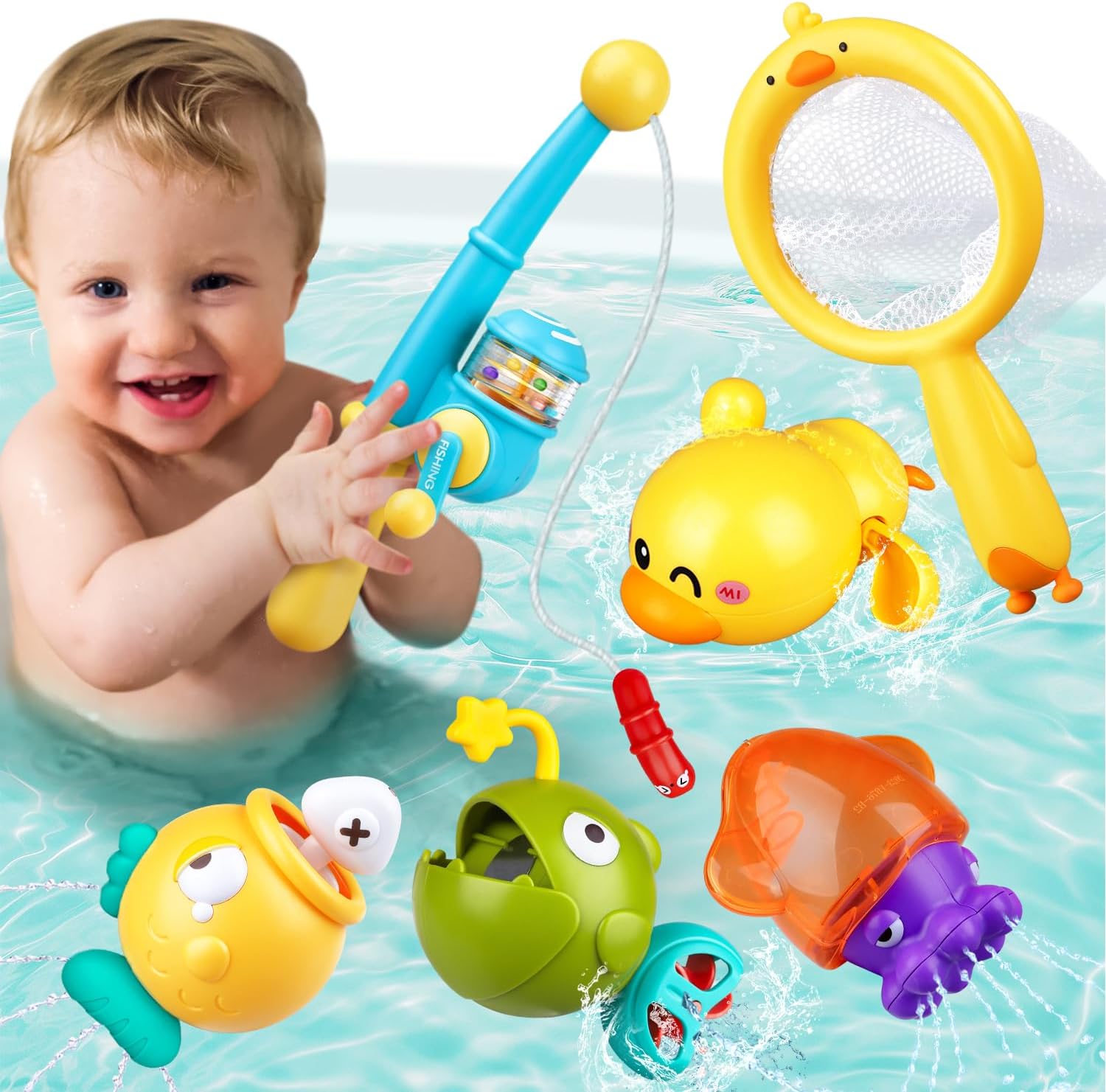 VConejo Magnetic Fishing Bathtub Toy Set