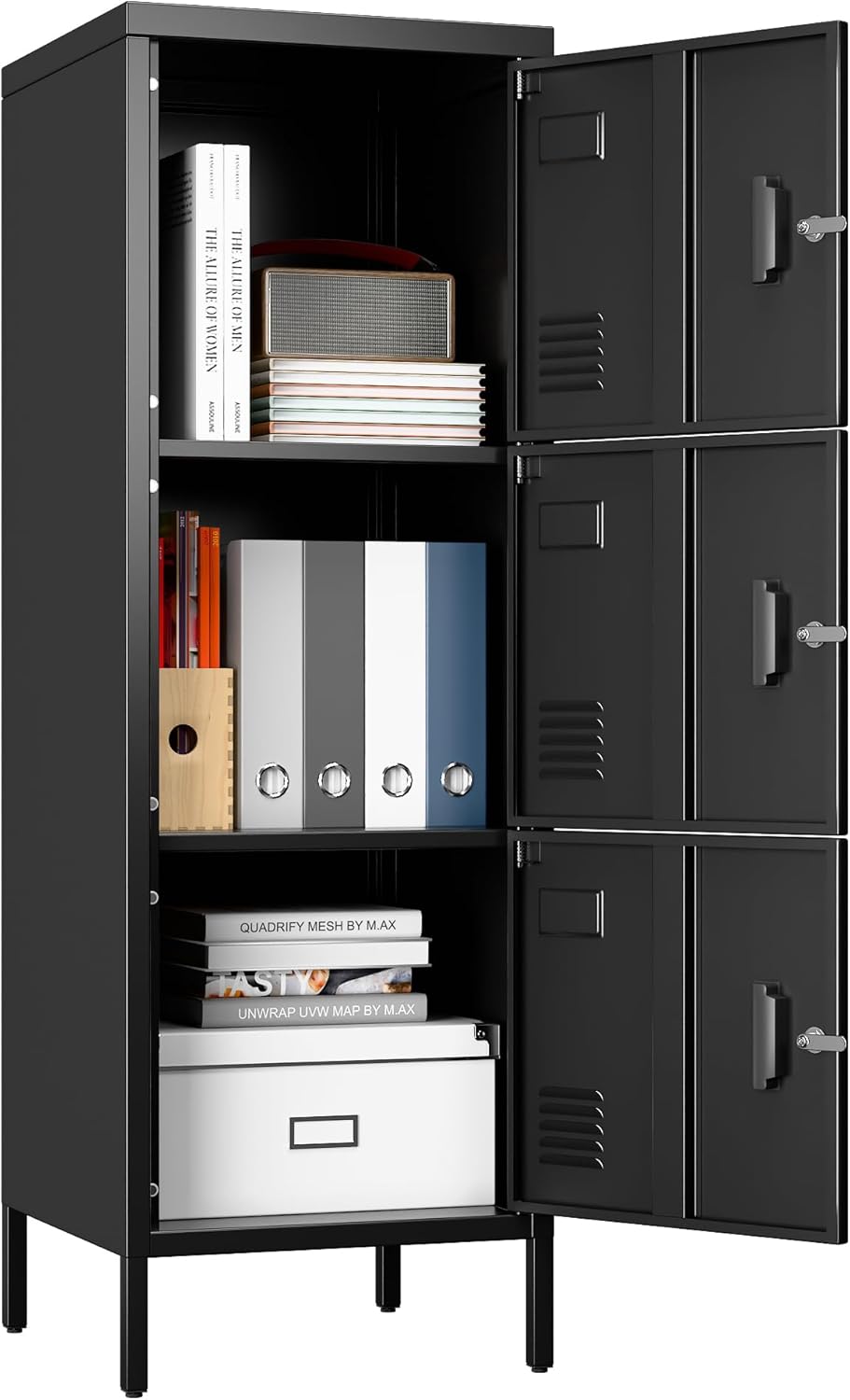 Metal Locker with Ventilation Holes for Home, School, Office