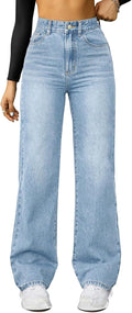 Straight Leg Jeans for Women High Waisted Wide Leg - Flattering Fit cm