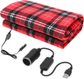 Heated Car Blanket 12V 58 x 43 in - Fast Heat for Road Trips
