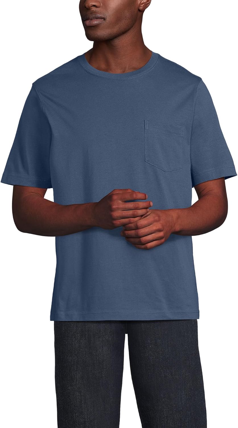 Lands' End Men's Super-T Short Sleeve T-Shirt with Pocket Review