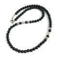 Mens Black Onyx Necklace 6mm Beads - Classic Handcrafted Style