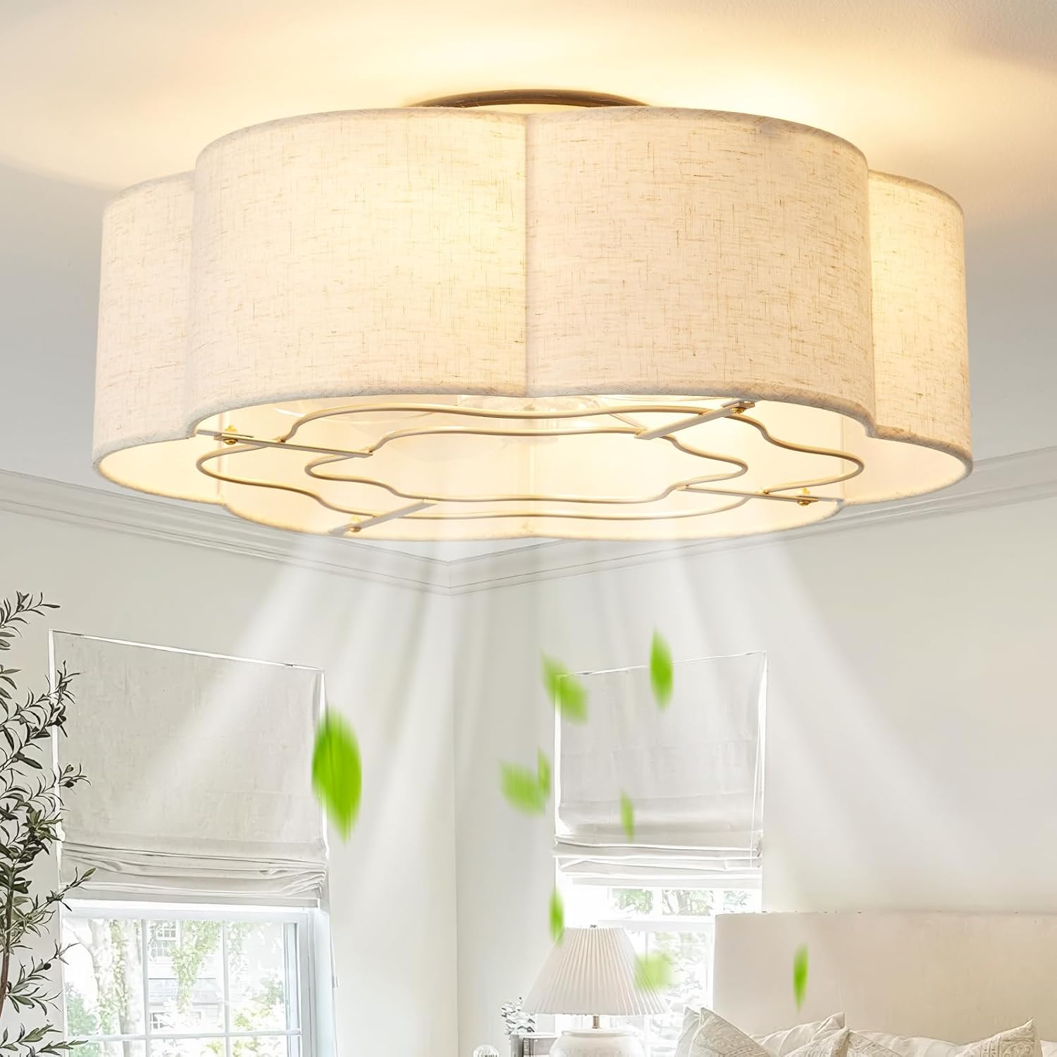 Caged Ceiling Fan with Lights for Boho Style Homes and Nurseries