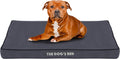 Orthopedic Dog Bed Large Grey with Black Trim - Supportive Waterproof