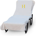 Luxury Hotel & Spa Monogrammed Pool Chaise Lounge Cover - Gold H