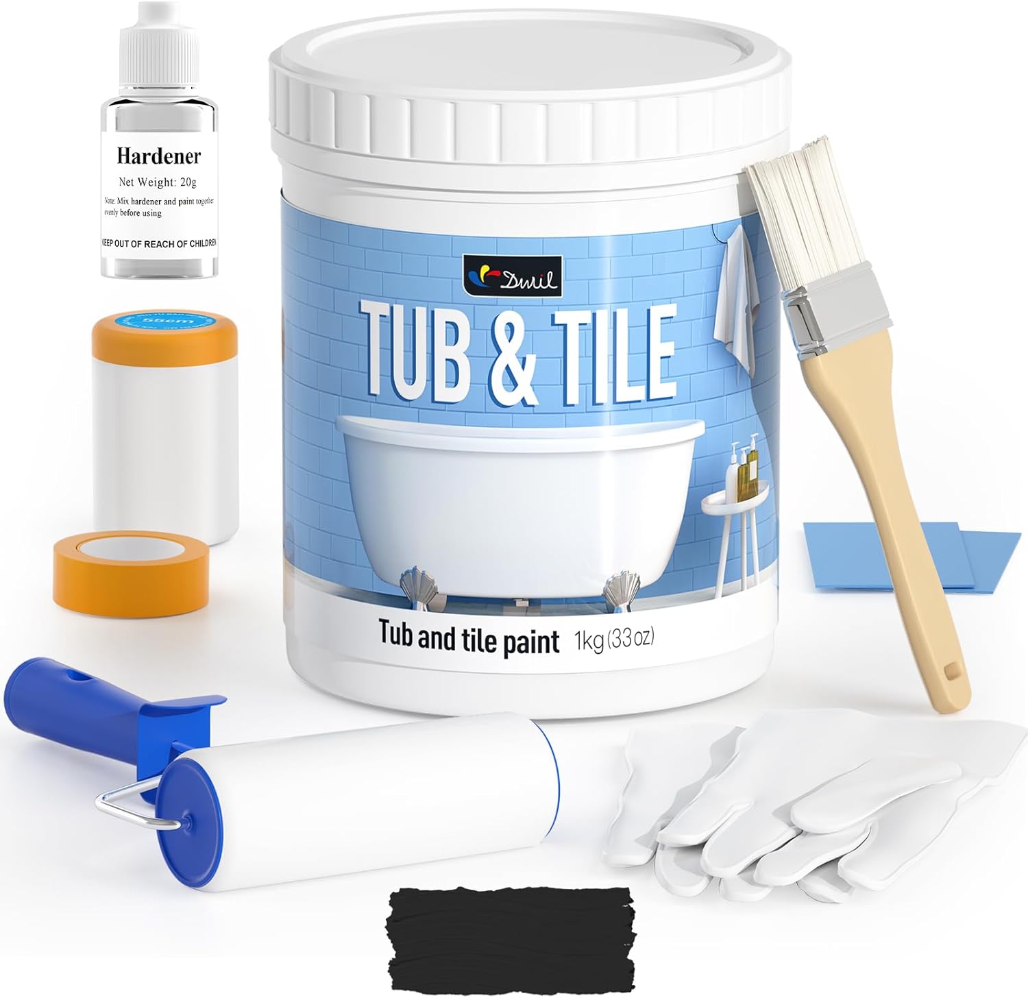 DWIL Tub Paint Refinishing Kit for Easy Bathroom Updates
