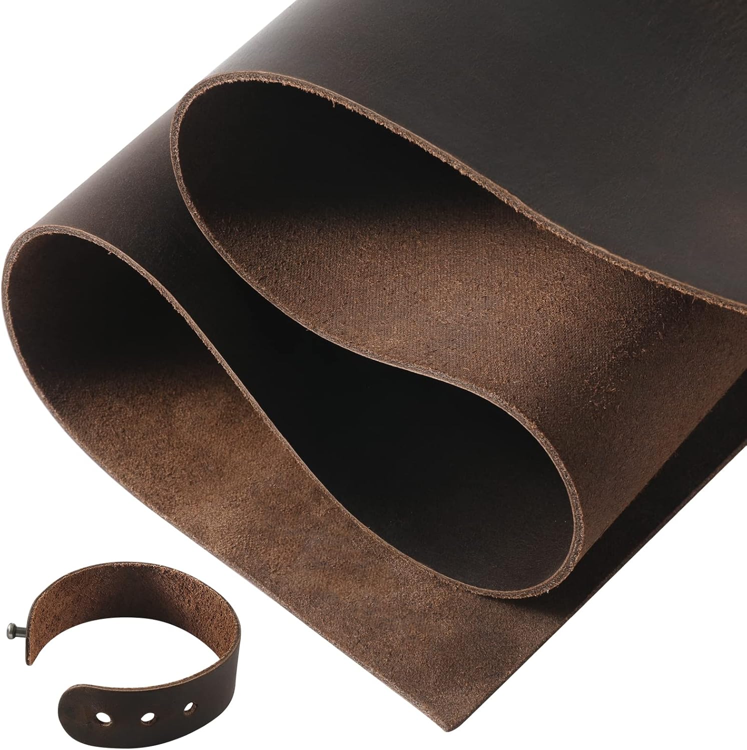 RingSun 24ft'X24ft' Coffee Leather Sheets for Crafts and Tooling