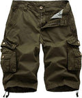 FOURSTEEDS Women's Cotton Zipper Front Multi-Pocket Twill Bermuda