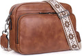 Crossbody Purses for Women Medium Vegan Leather Travel Bag - Built-In