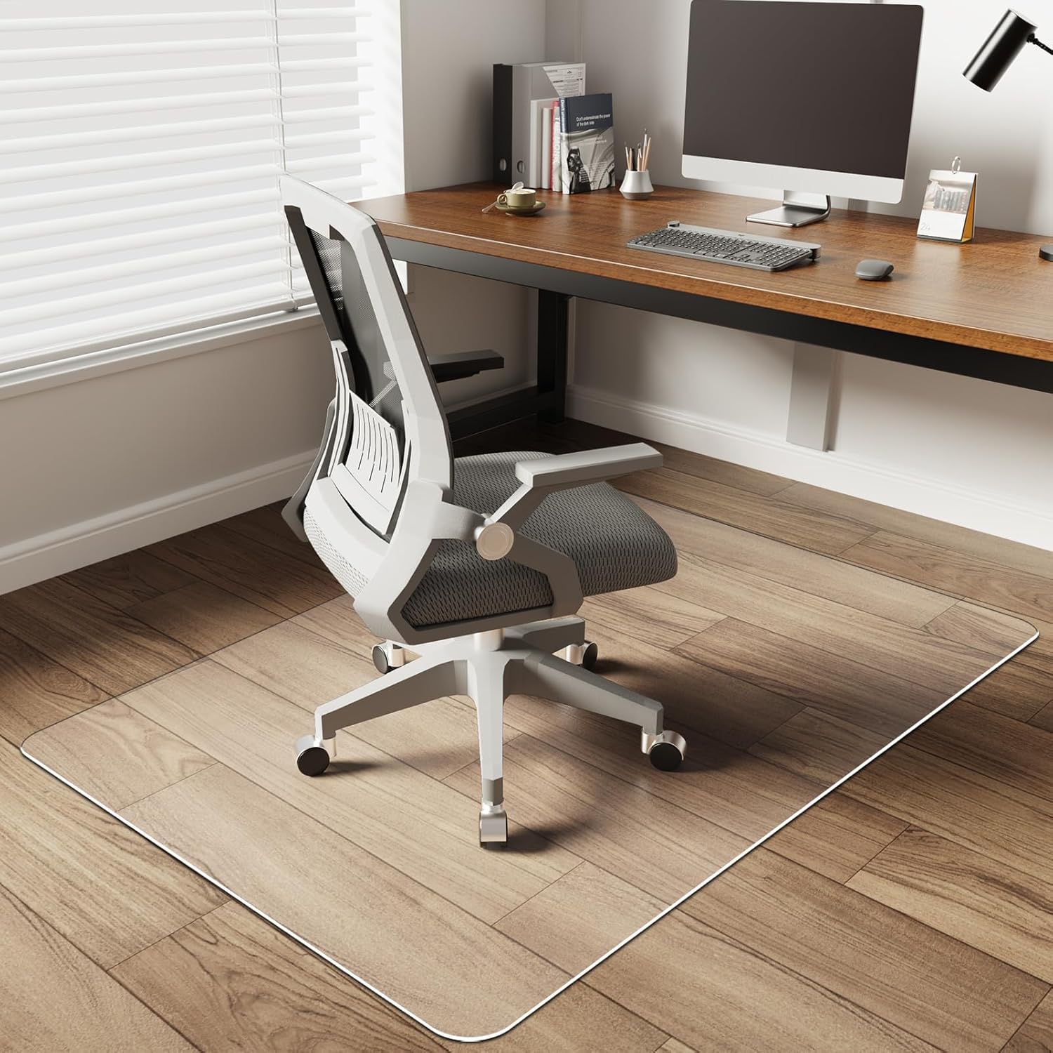 Non-Slip Clear Office Chair Mat 36x48 - Easy Glide on Hardwood Floors!