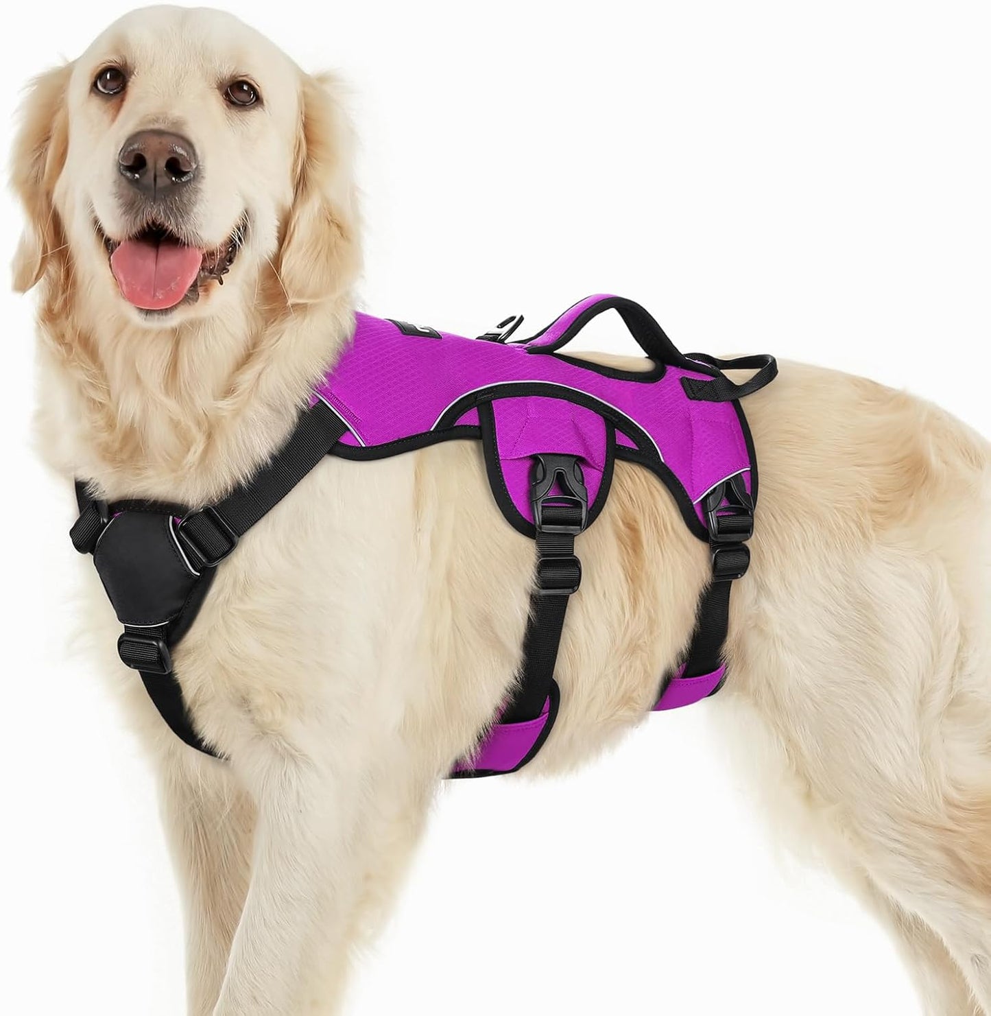 Escape Proof Dog Harness for Large Dogs by rabbitgoo - Purple