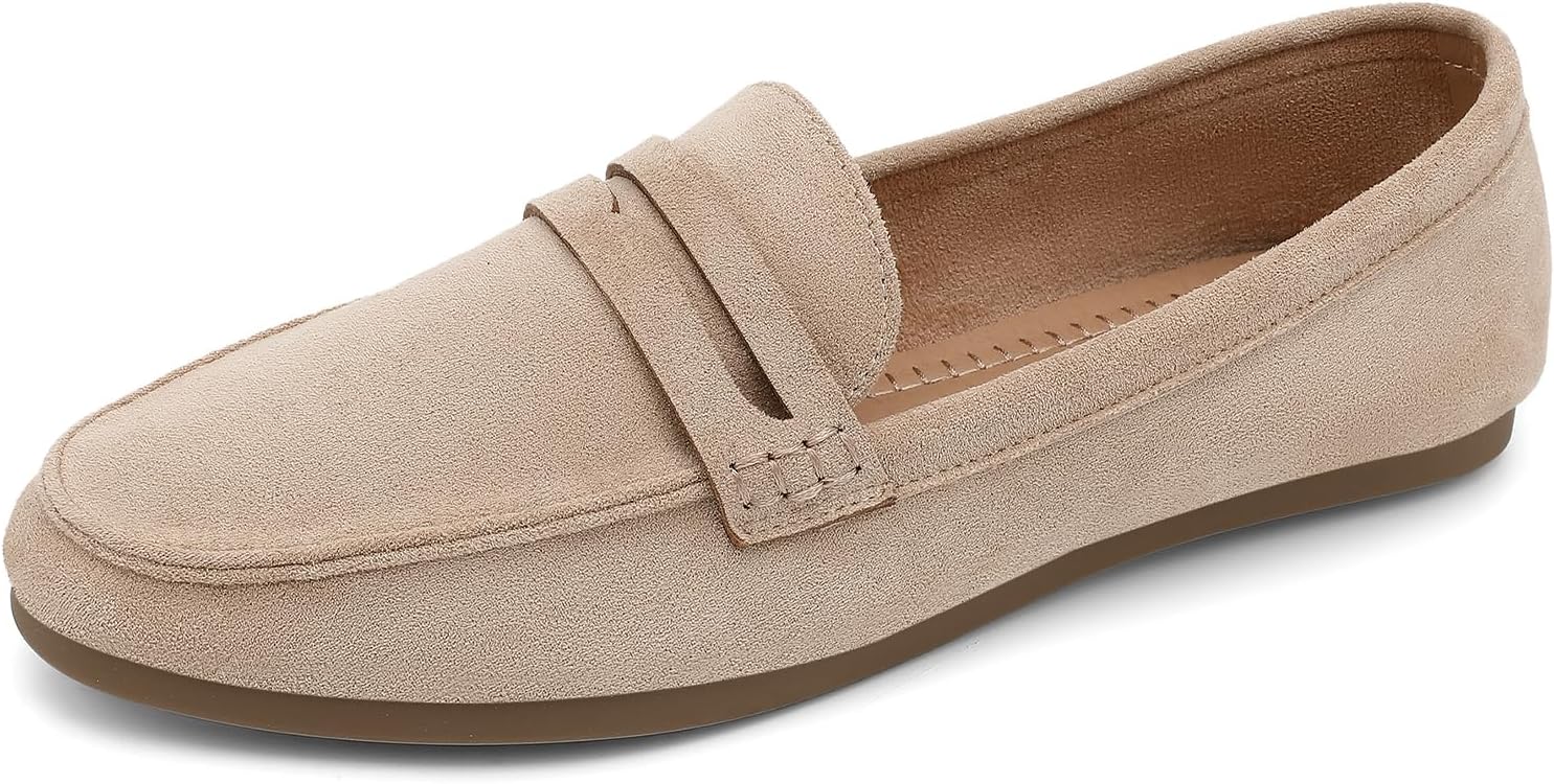 UBFEN Womens Penny Loafers Comfortable Lightweight Walking Flats