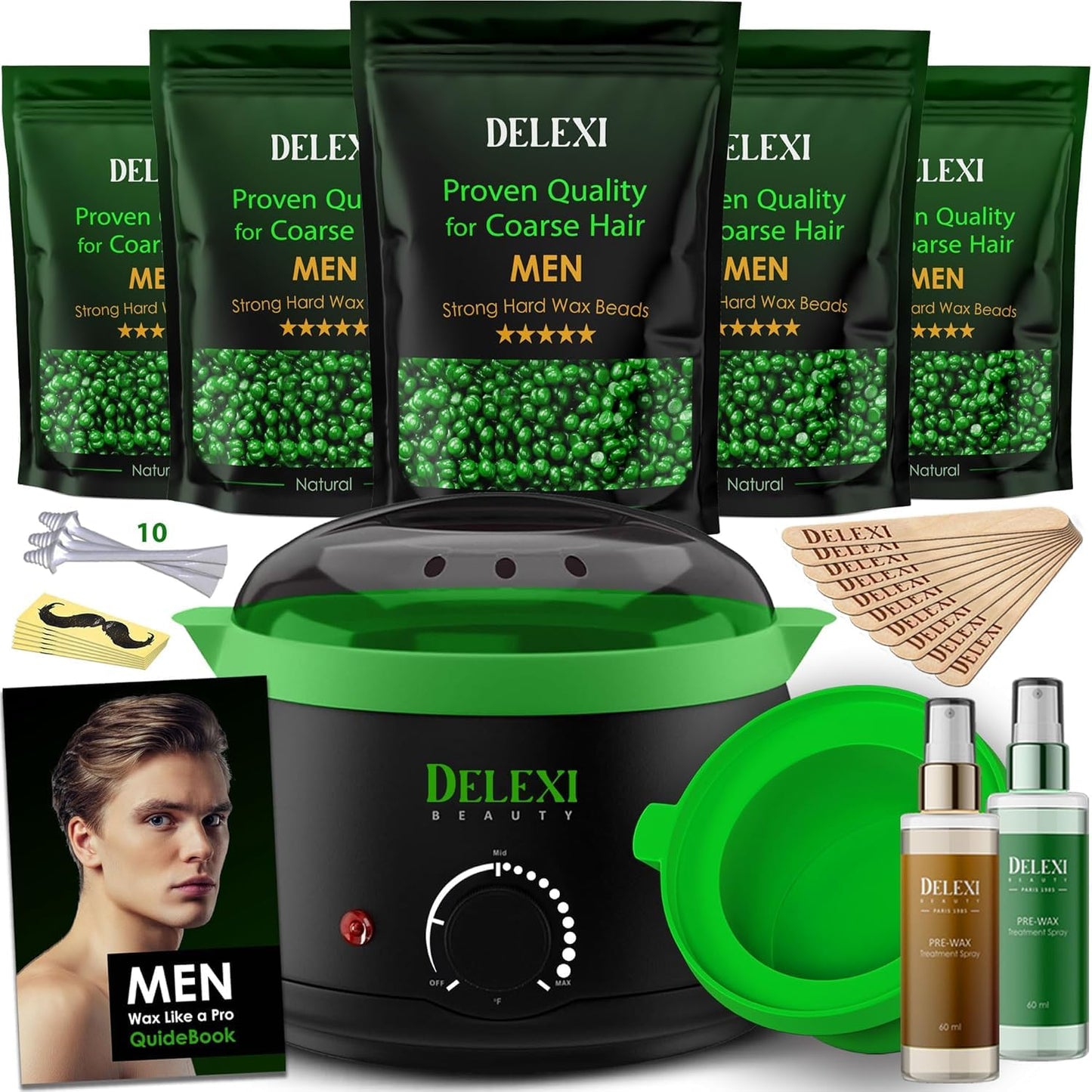 All-in-One Waxing Kit for Men - Complete Hard Wax Solution