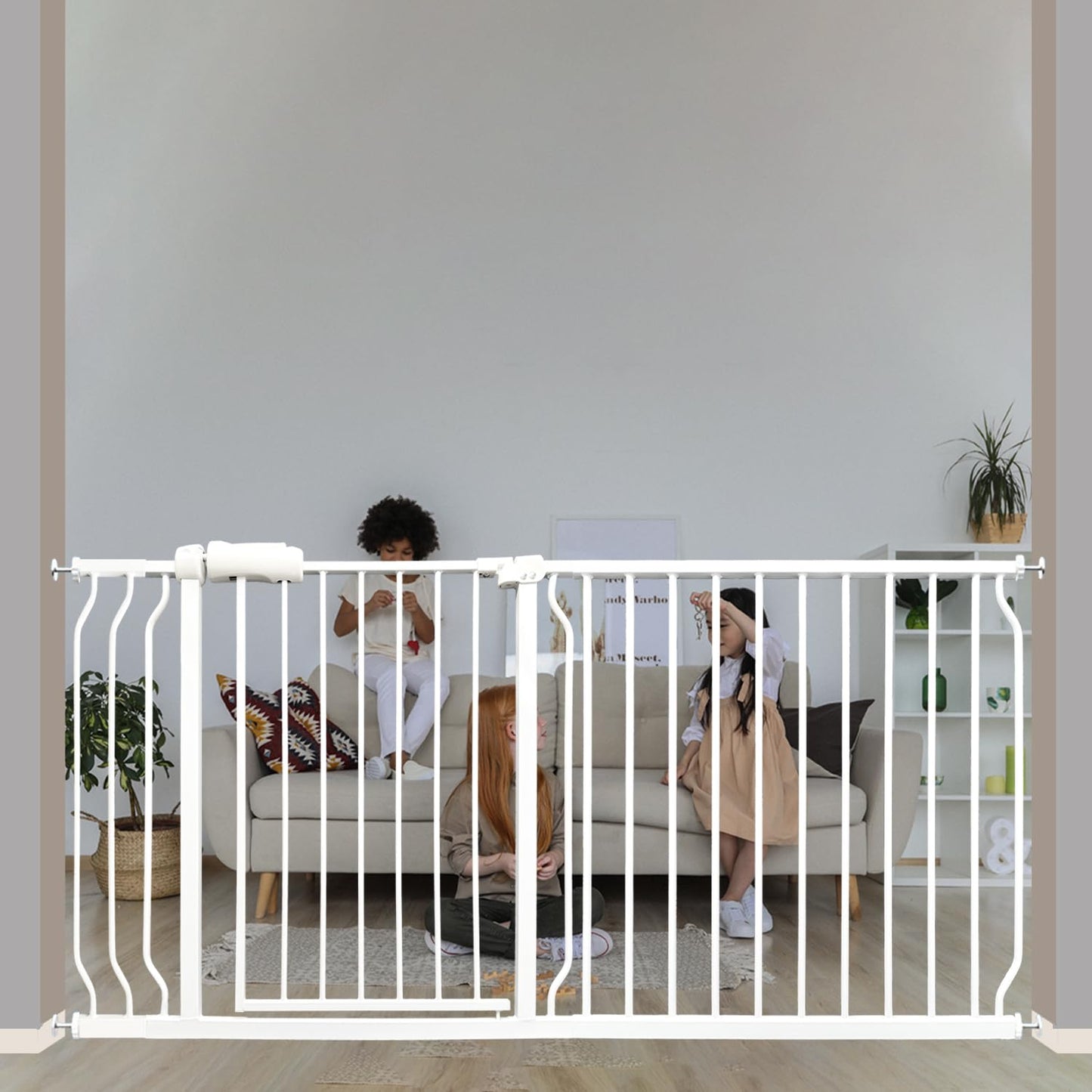 Extra Wide Baby & Dog Gate 62-67 Inch for Kids and Pets
