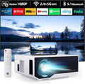 Projector with WiFi and Bluetooth - Portable 4K Support Mini Projector