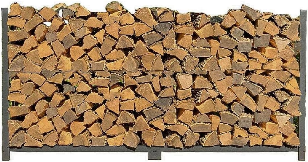 Woodhaven 8 Foot Firewood Log Rack - Durable Outdoor Storage