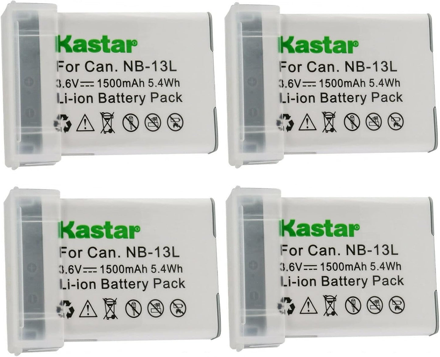 Kastar 4-Pack NB-13L Battery for Canon PowerShot Cameras