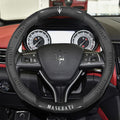 Compatible with Maserati Leather Steering Wheel Cover - Nappa Carbon