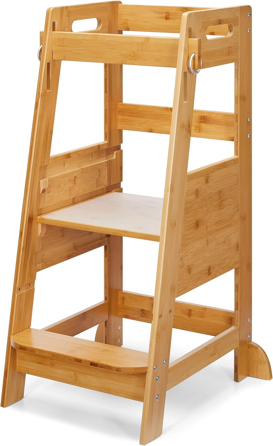 Bamboo Toddler Step Stool for Kitchen and Bathroom Use