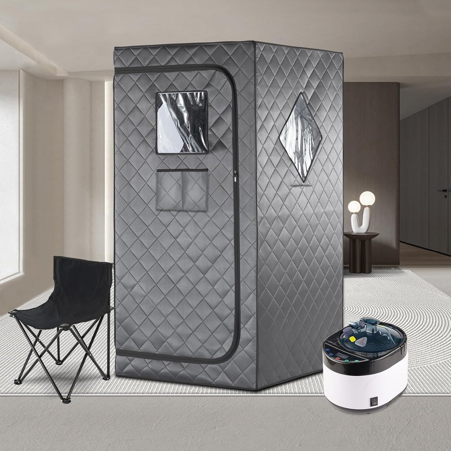 Portable 1500W Steam Sauna: Relax & De-Stress at Home!