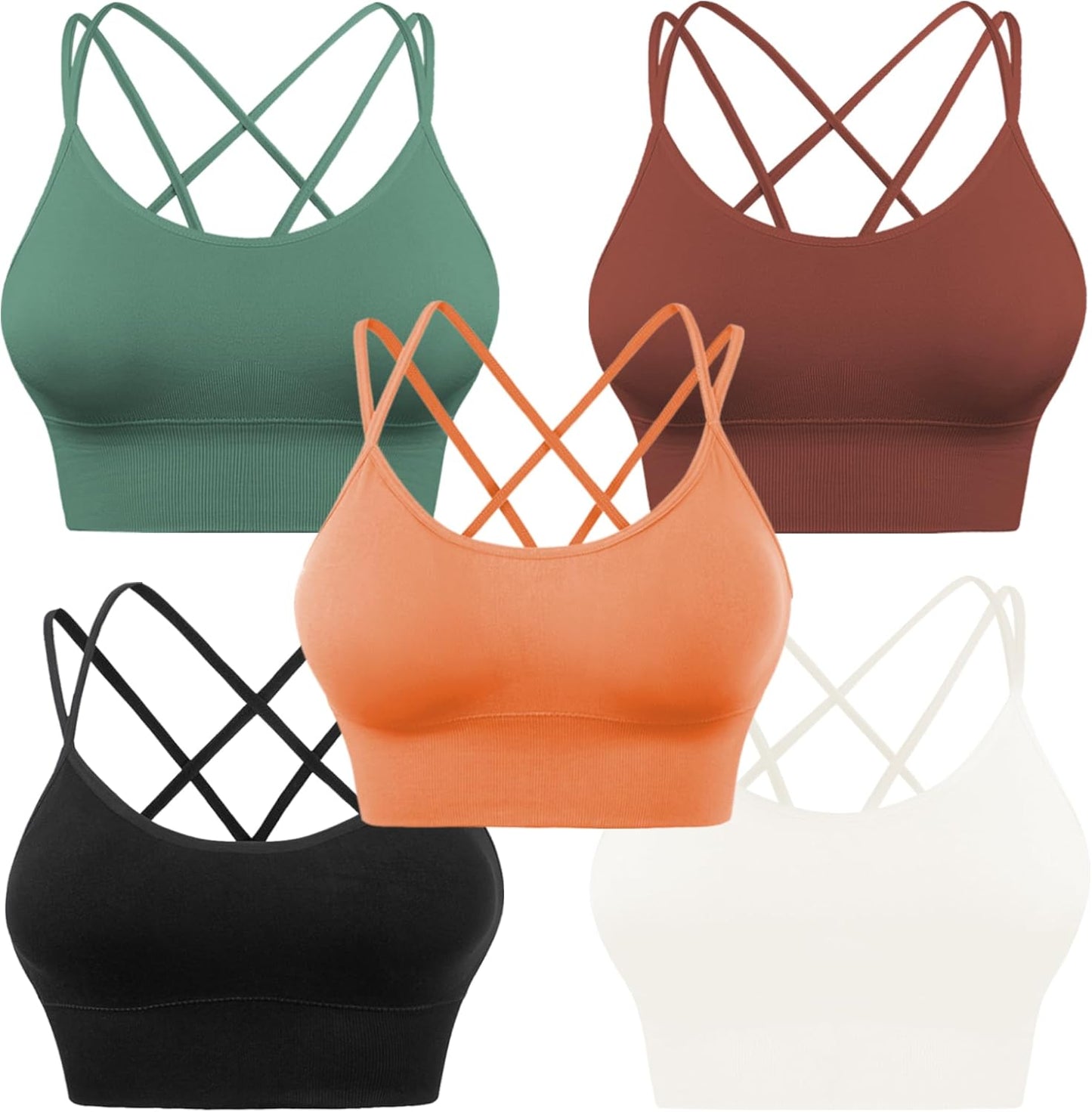 Evcute Cross Back Sport Bras for Yoga and Workout Fitness