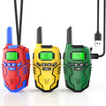 Walkie Talkies Toys for Kids Rechargeable 3 Pack - Long Range, Clear
