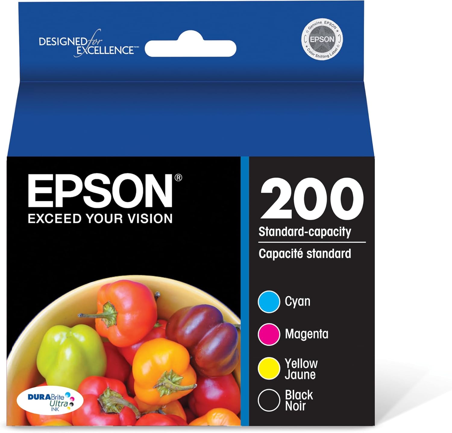 EPSON 200 DURABrite Ultra Ink Combo Pack - Vibrant Colors, Crisp Text
