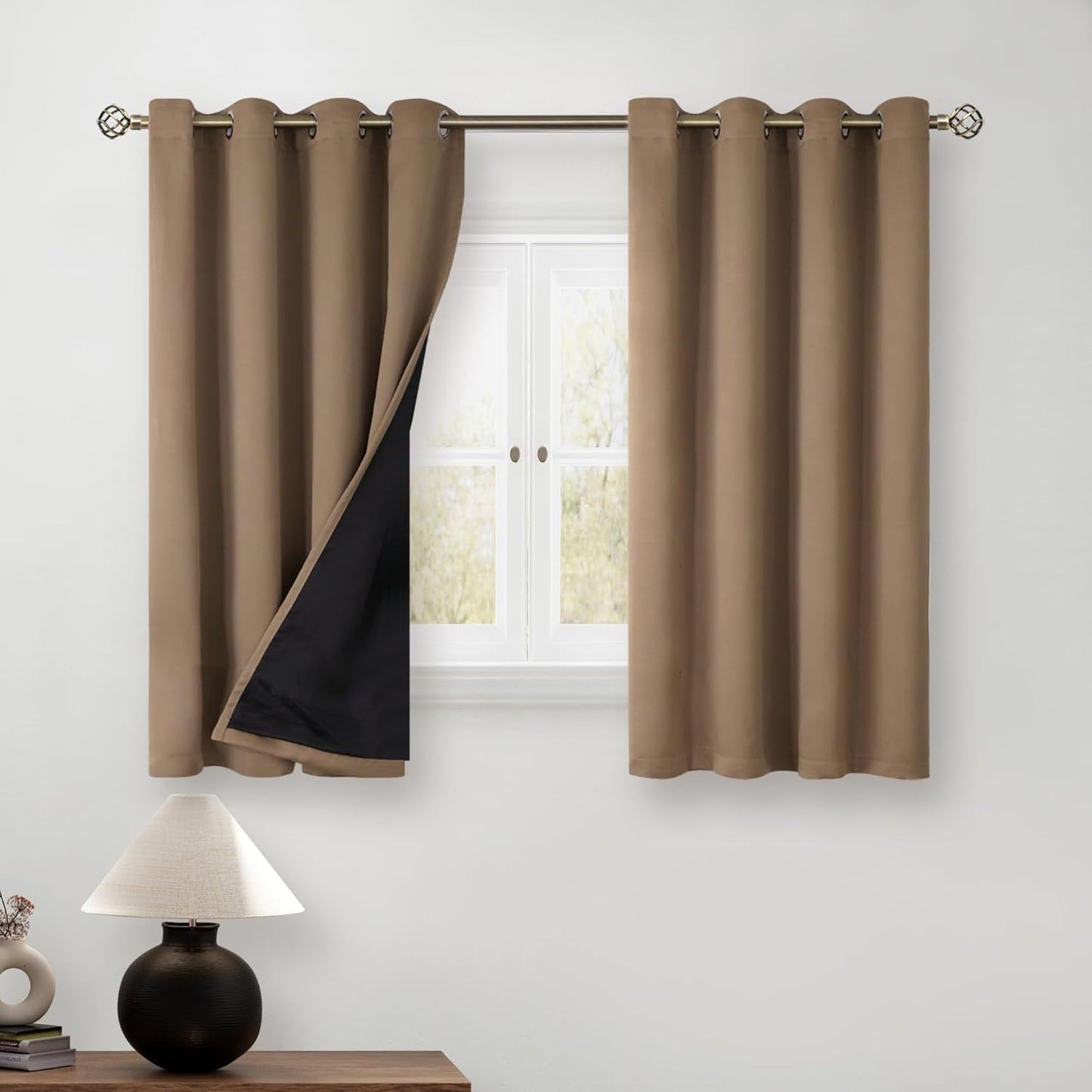 BGment Short Blackout Curtains for Bedroom - Thermal Insulated