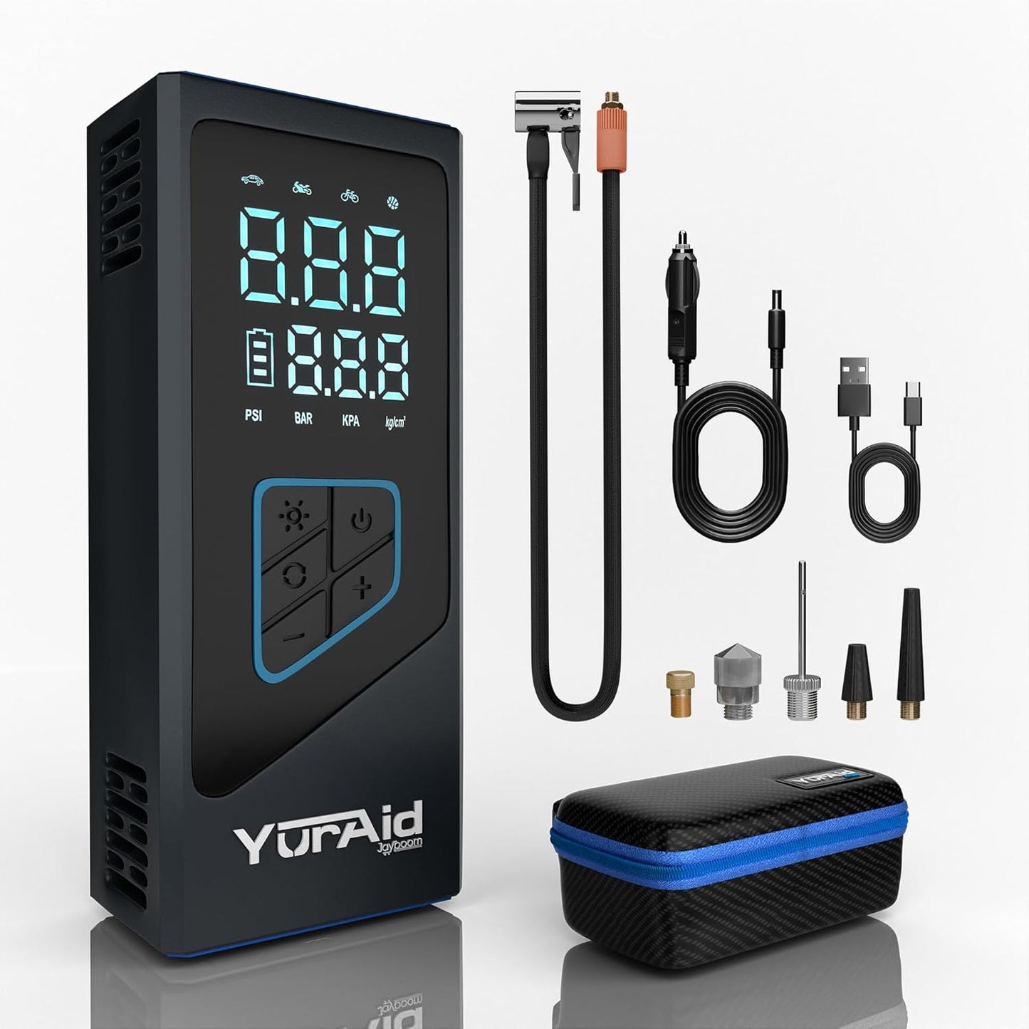 Yuraid 150PSI Portable Tire Inflator - Fast Inflation Power!