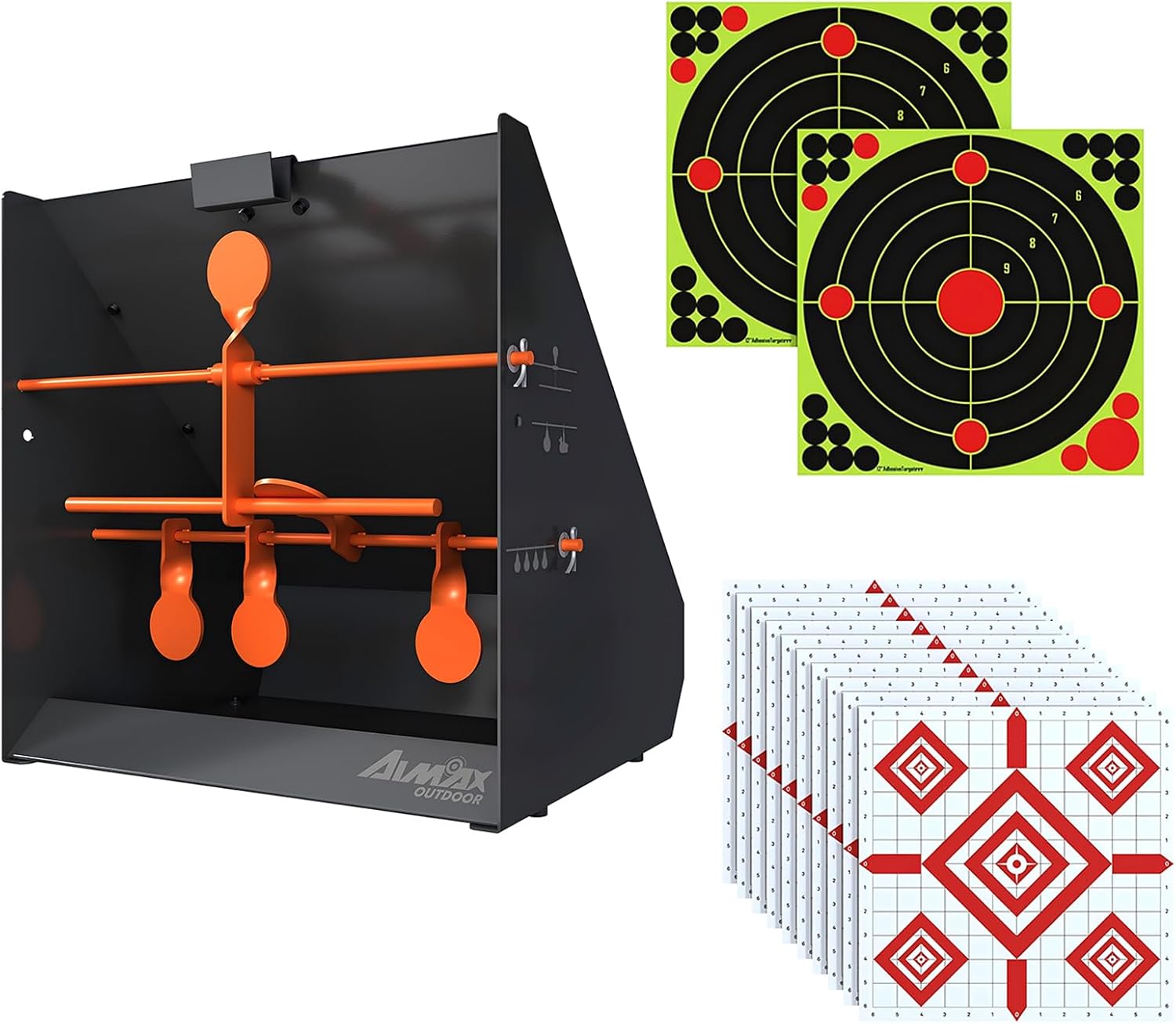 Pellet Gun Target Trap with Center Shot for Indoor and Outdoor Use