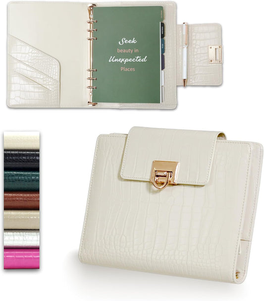 EGOSUNNY A5 Undated Planner with Crocodile-Textured Cover