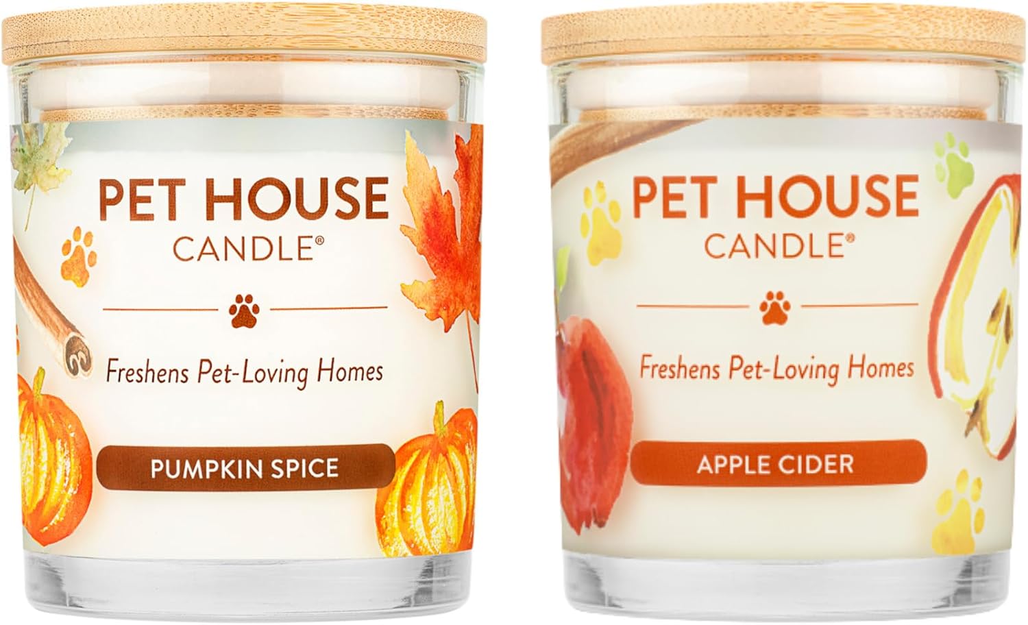 One Fur All Pet Odor Candles for Fresh, Clean Homes 2 Pack