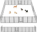 Dog Playpen 40 in 32 Panels - Portable Heavy Duty Metal Dog Fence
