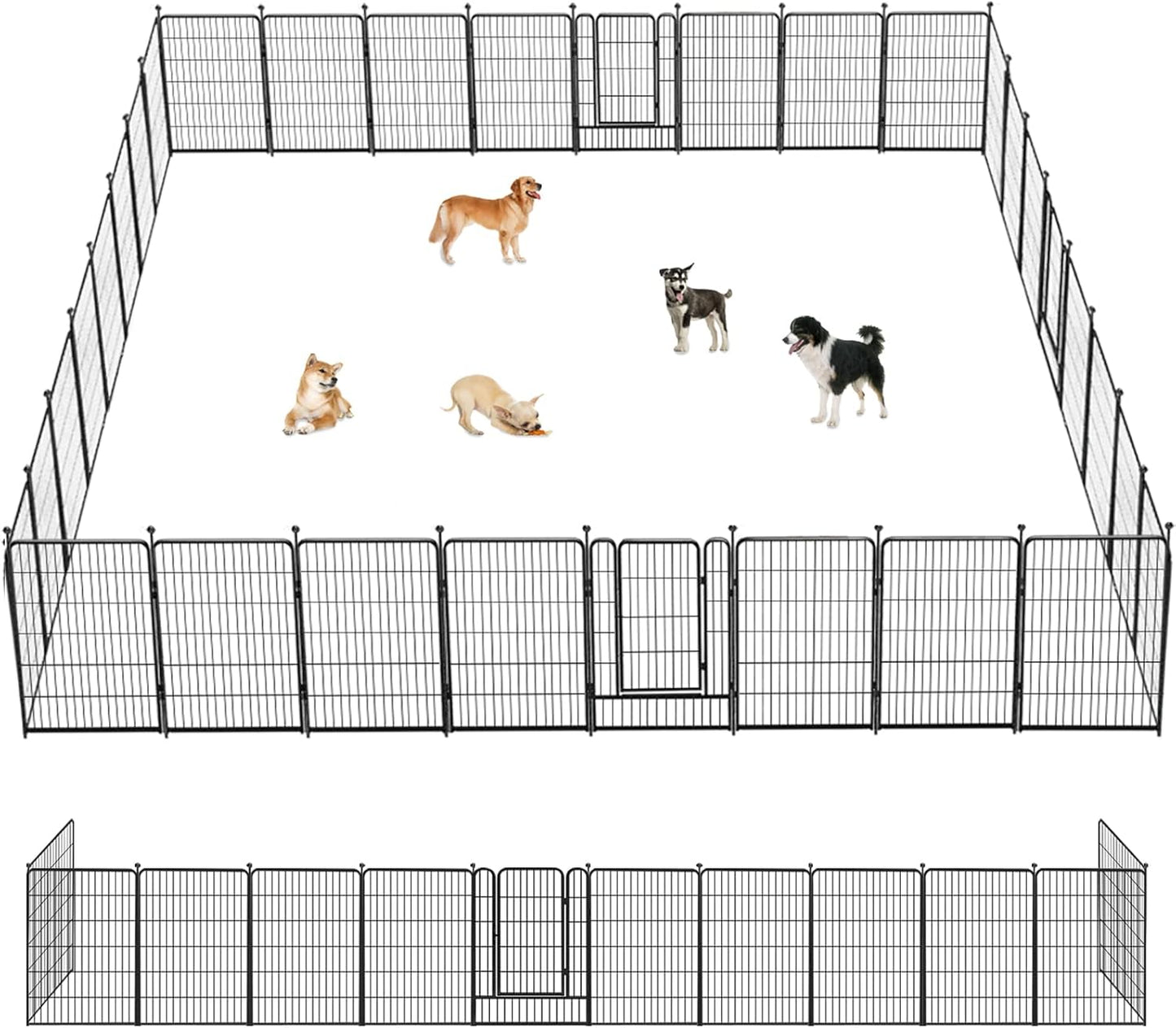 Dog Playpen 40 inch 32 Panels Heavy Duty Metal Pet Fence