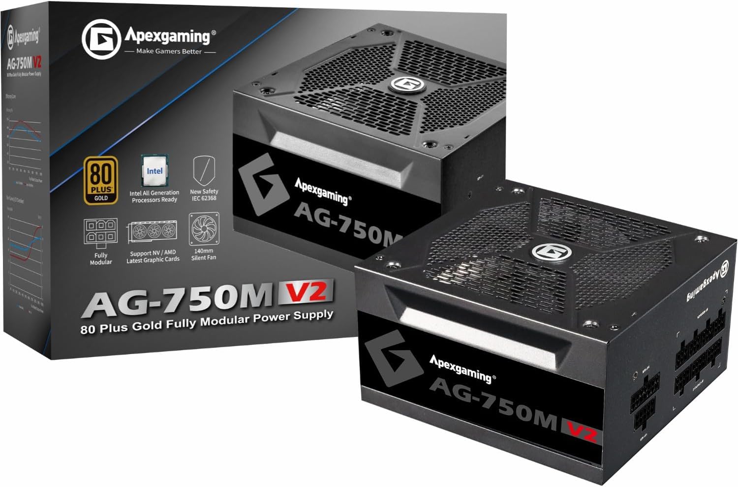 Apexgaming AG-750M V2 750W Fully Modular Power Supply Review