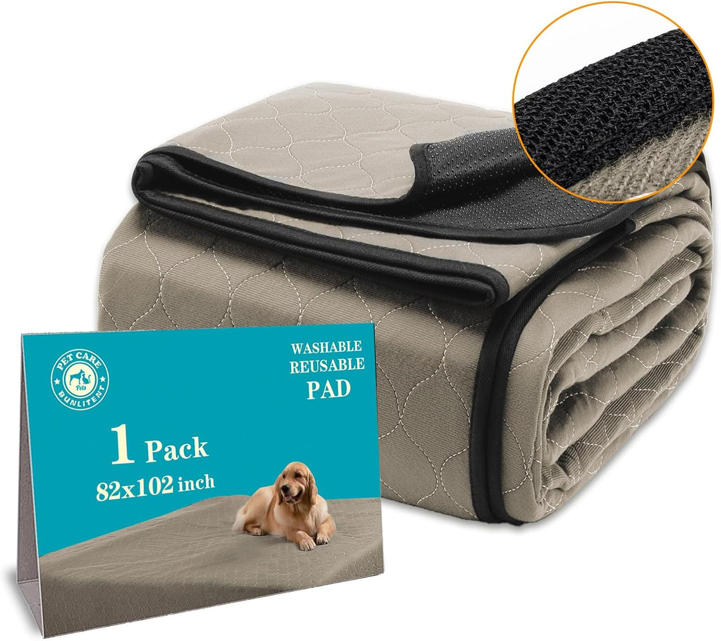 Bunlitent Washable Pee Pads for Dogs - Extra Large 82in x 102