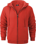Hoodies for Men Heavyweight Fleece Full Zip Sherpa Lined - Cozy
