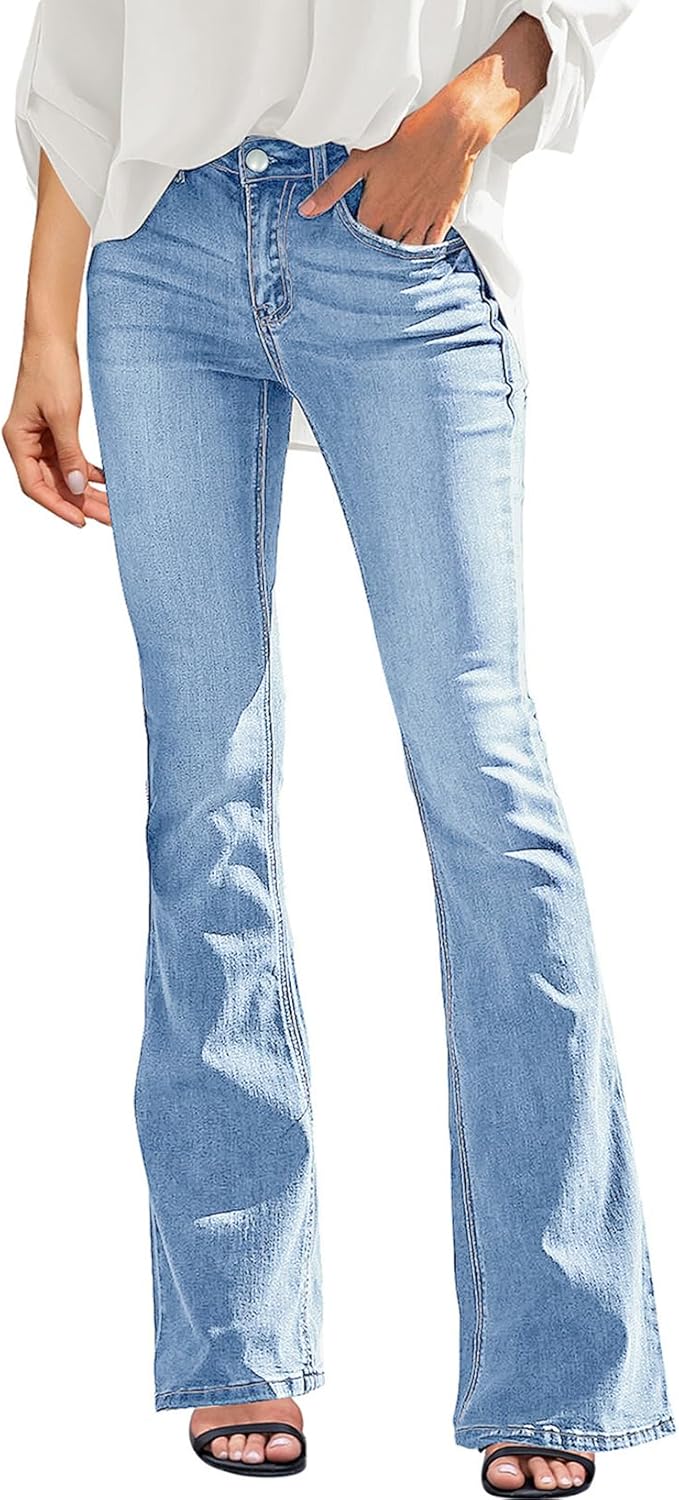 High Waisted Bell Bottom Bootcut Jeans for Women - Stylish Fit