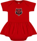 Baby Girl Picot Bodysuit Dress with Team Logo - Multiple Colors