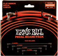 Ernie Ball Flat Ribbon Patch Cables Pedalboard Multi-Pack - Red