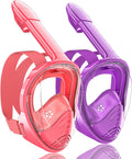 QingSong Kids Snorkel Mask Full Face - 180 Panoramic View for Children