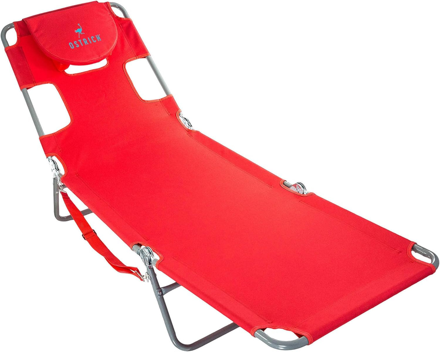 Ultimate Comfort: Ostrich Red Beach Lounger