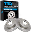 TRQ Rear Brake Rotors Set Solid Compatible with 1991-2002 INFINITI G20