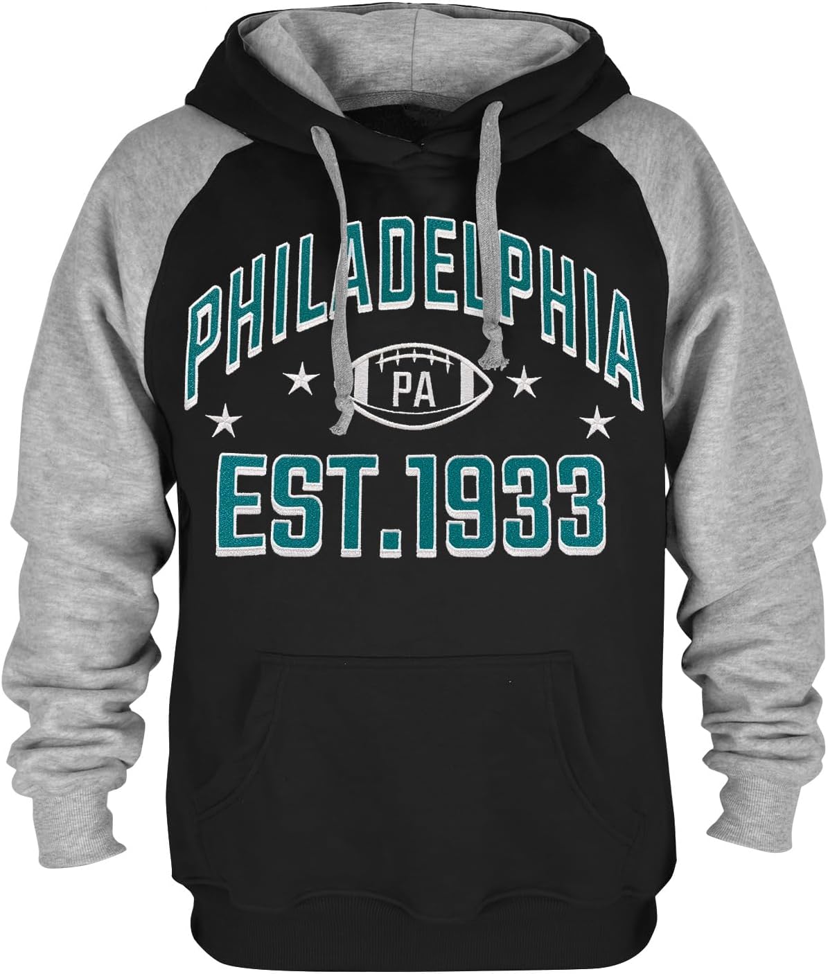 Mens City Football Fully Embroidery Soft Classic Pullover Hoodie