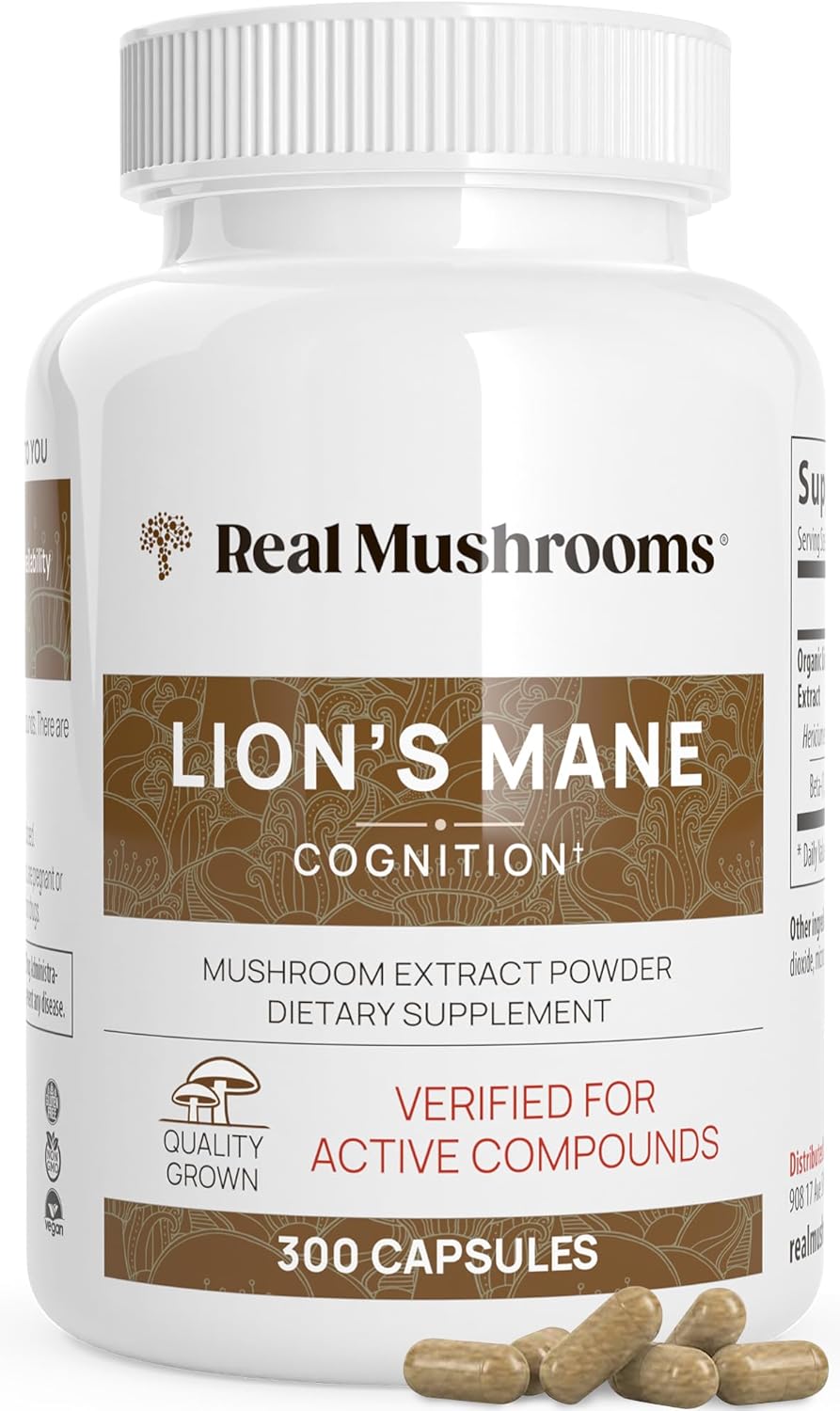Organic Lions Mane Supplement Capsules for Overall Wellbeing
